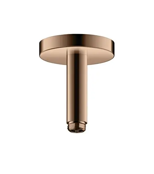 Deckenanschluss mit Gewinde und runder Abdeckung in Polished Red Gold von AXOR. Geeignet für verschiedene Duschsysteme und einfache Montage an der Decke.